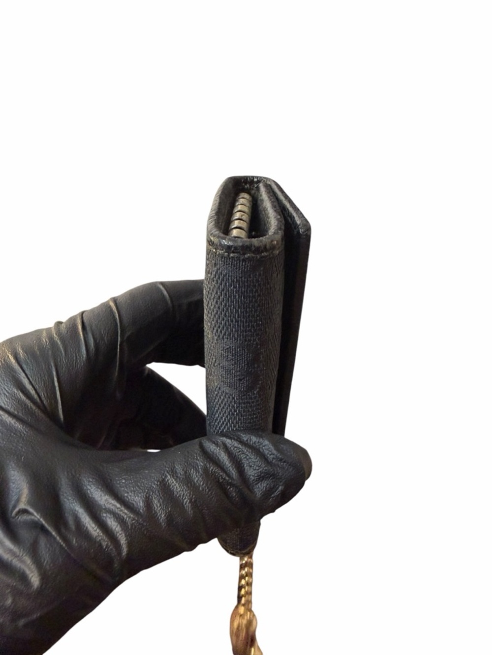 Vintage Gucci GG Monogram Black Canvas Key Case With Boot Charm (A245) - Picture 5 of 10